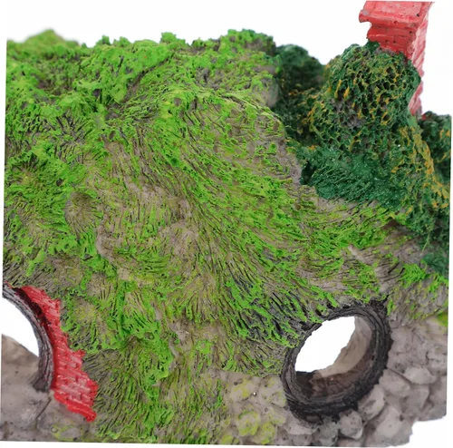 Miniatura 8 de balacoo Decoración de acuario Hobbit House Resina Betta Escondite Cueva Rockery Accesorios de paisajismo Decoración Hobbit Decoración de pecera