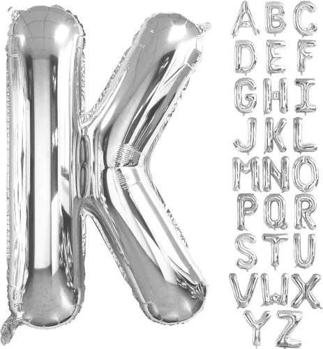 Miniatura 15 de Lovoir Globos grandes de 40 pulgadas con la letra G de color plateado de gran tamaño, globo de helio de aluminio de Mylar para fiesta de cumpleaños