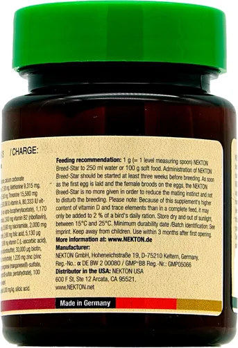Miniatura 3 de Nekton Suplemento de cría Breed-Star para aves 30 g / 1.06 oz