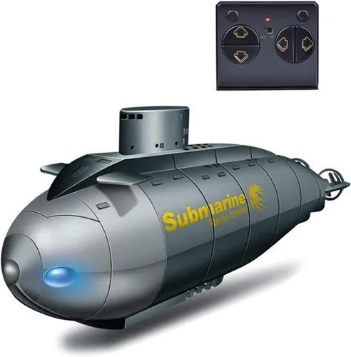 GoolRC Mini submarino RC para, 2.4G 6CH Control remoto barco de control remoto submarino, modelo electrónico agua juguete barco para piscinas, Negro