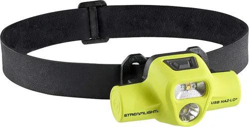 Miniatura 2 de Streamlight 61460 USB HAZ-LO - Linterna frontal intrínsecamente segura de 250 lúmenes con sistema de carga de 120 V CA, correa elástica