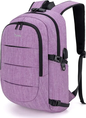 Miniatura 23 de Tzowla, mochila de viaje de negocios para computadora portátil de 15,6 a 17,3 pulgadas para mujeres, hombres y para regalar, A-Negro