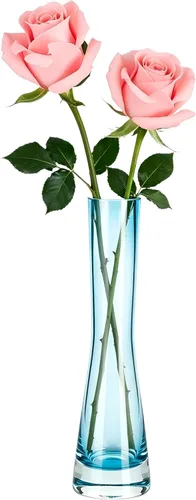 Jarrones de cristal hechos a mano, florero de flores transparentes, jarrones de tallo único, botellas decorativas, centro de mesa para decoración de