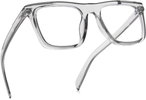 Miniatura 21 de Gafas de bloqueo de luz azul de moda con marco cuadrado para hombres y mujeres, gafas de computadora sin receta, 01 Negro