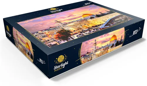 Miniatura 3 de MyPuzzle Skyline of the Old City At The Western Wall y el Temple Mount in Jerusalem Israel - Rompecabezas prémium de 100 piezas para adultos