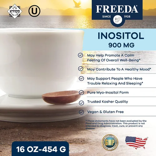 Miniatura 2 de FREEDA Polvo puro de mio-inositol – Vitamina B8 para hormonas, estado de ánimo y salud celular – Apoya la fertilidad, la concentración, la energía