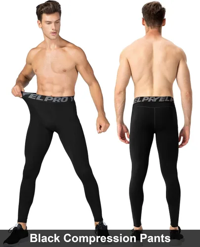 Miniatura 17 de SPVISE Pantalones de compresión para hombre, leggings para deportes, gimnasio, mallas atléticas frescas y secas, capa base para correr, fútbol