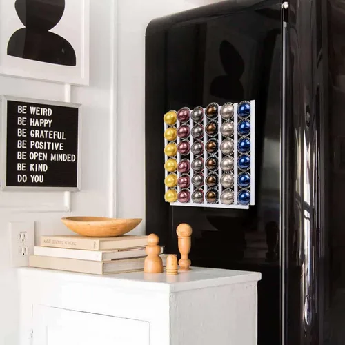 Miniatura 8 de Nespresso - Soporte para cápsulas de café, organizador de tazas K, accesorios de barra de café, organizador de montaje en pared debajo del gabinete