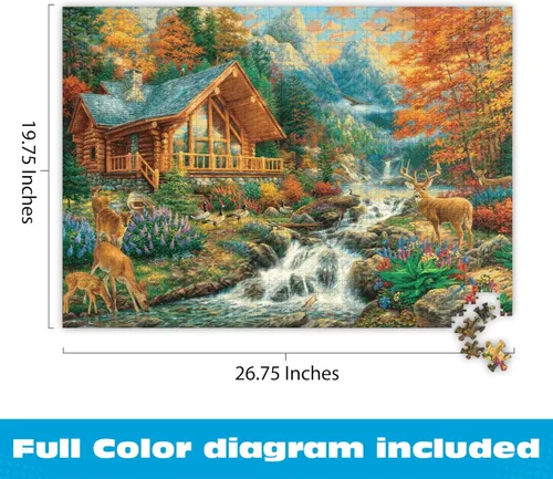 Miniatura 3 de Buffalo Games Chuck Pinson Alpine Serenity - Rompecabezas de 1000 piezas, grande, 26.75 x 19.75 pulgadas, multicolor, rompecabezas de 1000 piezas