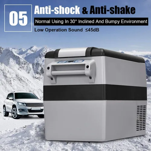 Miniatura 6 de Goplus Refrigerador/congelador portátil de 44 cuartos de galón de capacidad, mini compresor eléctrico para automóvil, oficina, picnic al aire libre