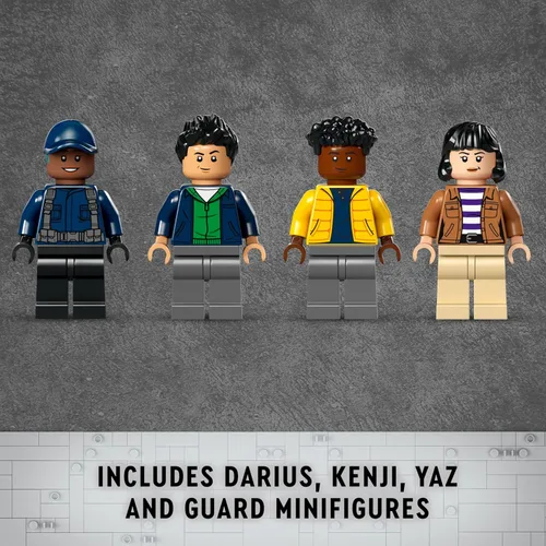 Miniatura 6 de LEGO Jurassic World Dinosaur Missions: Allosaurus - Camión de transporte de juguete, divertida idea de regalo para niños con minifiguras Kenji