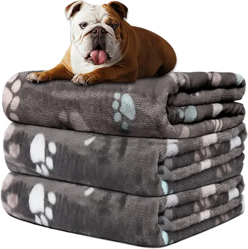 Miniatura 31 de Rezutan 1 paquete de 3 mantas para perros grandes, 41x31 pulgadas para mantas suaves y mullidas para mascotas y gatos de tamaño mediano, reversibles