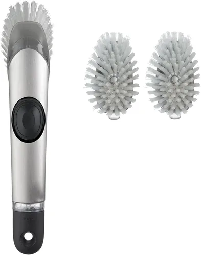 OXO SteeL - Cepillo dispensador de jabón con recambios de cepillo dispensador de jabón OXO SteeL, paquete de 2