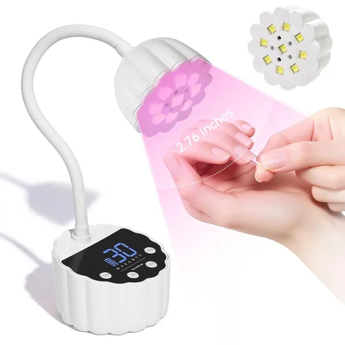 Miniatura 12 de Makartt Lámpara LED UV para Uñas - Luz UV de Cuello de Ganso para Uñas Inalámbrica Recargable USB 39W Secadora Lámpara LED con Sensor Automático 4