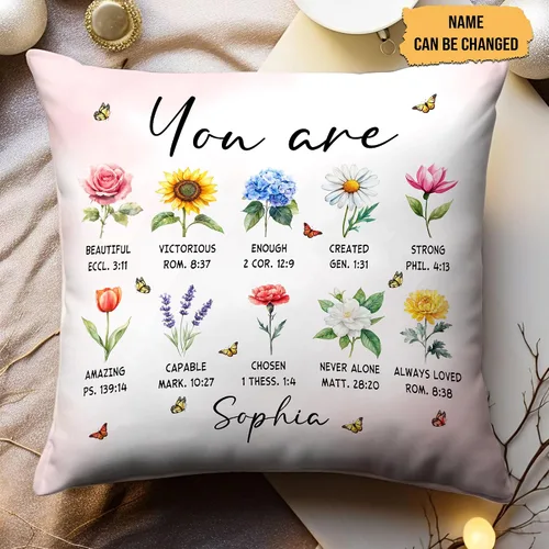 Miniatura 2 de Hyturtle Almohada cristiana personalizada con relleno, regalos religiosos de la Biblia para mujeres, almohada de versículo de la Biblia, regalos