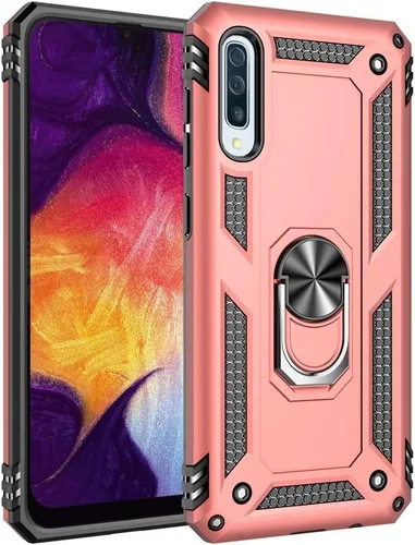 Miniatura 12 de Carcasa de grado militar para Samsung Galaxy A50, anillo giratorio de metal 360, soporte magnético para montaje en automóvil, resistente a prueba