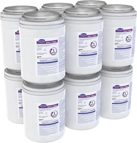 Oxivir Diversey 1 toallitas desinfectantes, limpiador de peróxido de hidrógeno AHP, limpiador multisuperficie para uso doméstico y comercial, Canela