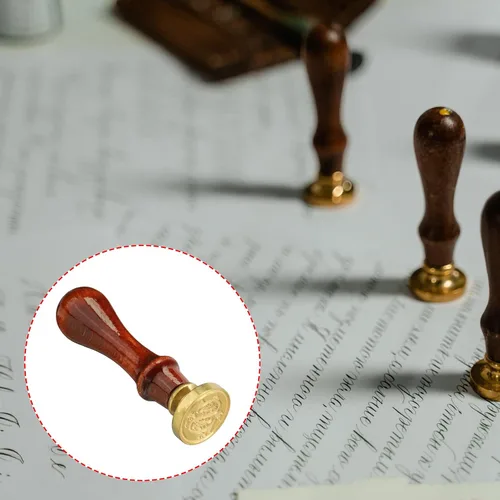Miniatura 4 de YOKIVE Sello de cera del alfabeto, sello de letras con mango extraíble para decorar postales, ideal para festivales, bodas (dorado, rojo, letra S)