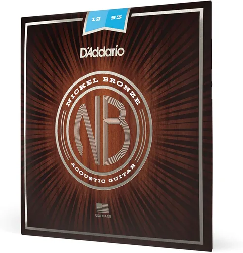 D'Addario NB1152 cuerdas de guitarra acústica de bronce de níquel, luz personalizada, paquete de de 1