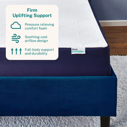 Miniatura 2 de Sleep Innovations Arlo - Colchón de espuma de soporte firme de enfriamiento de 10 pulgadas, tamaño Queen, cama en una caja, espuma de flujo de aire
