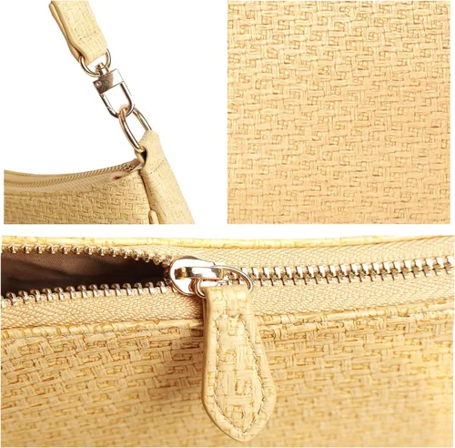 Miniatura 37 de VODIU Bolsos de mano con 2 correas extraíbles y cierre de cremallera, bolsos cruzados, bolso de hombro para mujer