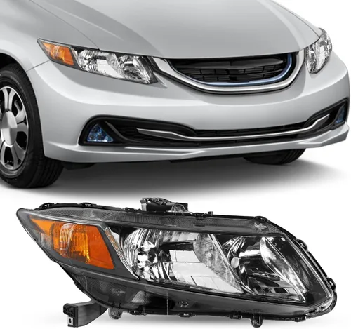 Miniatura 10 de JSBOYAT Repuesto de montaje de faros halógenos para Honda Civic 4Dr Sedan 2012-2015 Honda Civic 2Dr Coupe 2012-2013 estilo OE