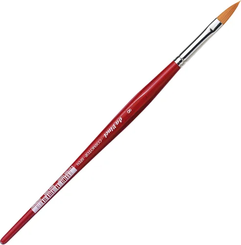 Miniatura 162 de da Vinci Watercolor Series 5580 CosmoTop Spin Pincel de Pintura, Redondo Sintético con Mango Rojo