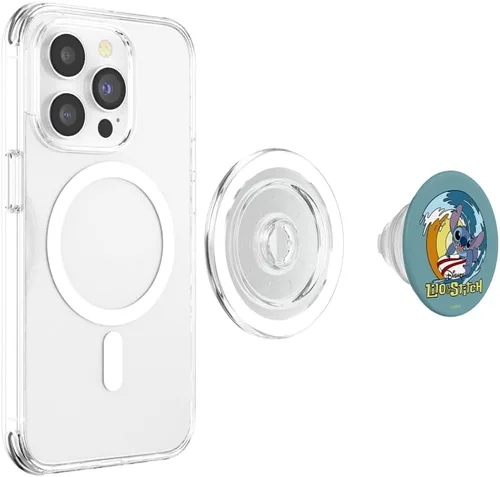 Miniatura 4 de Disney Lilo & Stitch Surfing Stitch Retrato PopSockets MagSafe PopGrip para iPhone