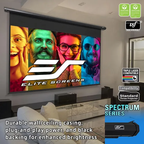 Miniatura 2 de Pantalla de proyector Elite Screens Spectrum RC1 Remote, 180 pulgadas Diag 16:9, pantalla de proyección motorizada para cine en casa 4K/8K Ultra HD