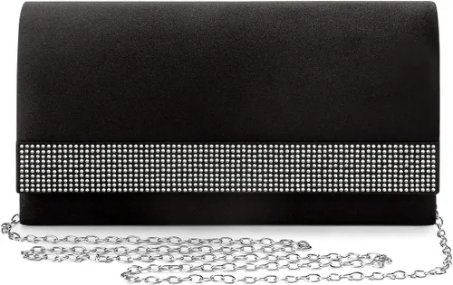 Bolsos de noche de satén con diamantes de imitación, bolso de mano de novia para mujer, bolso de mano de graduación