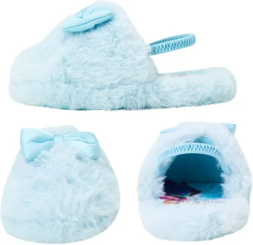 Miniatura 3 de Disney Pantuflas para niñas Disney Princess and Frozen Fuzzy Pantuflas con correas de talón niñoniña pequeña