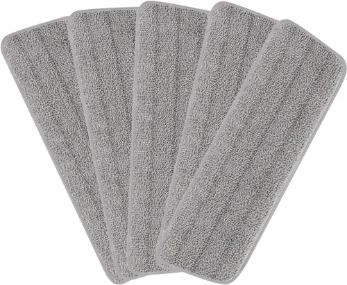 Miniatura 9 de Paquete de 10 almohadillas reutilizables de 16.5 pulgadas, cabezales de repuesto de trapeador de microfibra para mopas húmedas y secas, compatibles