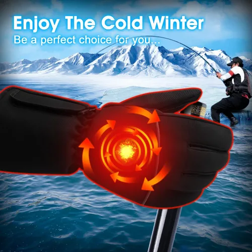 Miniatura 4 de Guantes calefactados, guantes eléctricos calefactados para campamento, calentadores de manos, guantes cálidos de invierno para hombres y mujeres