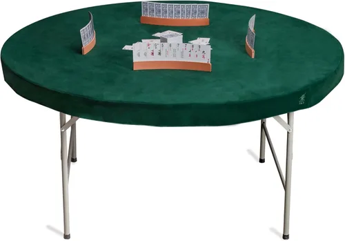 Miniatura 3 de Yellow Mountain Imports Cubierta de mesa redonda de grado profesional para juegos de cartas, Mahjong, juegos de mesa, juegos de dados y más