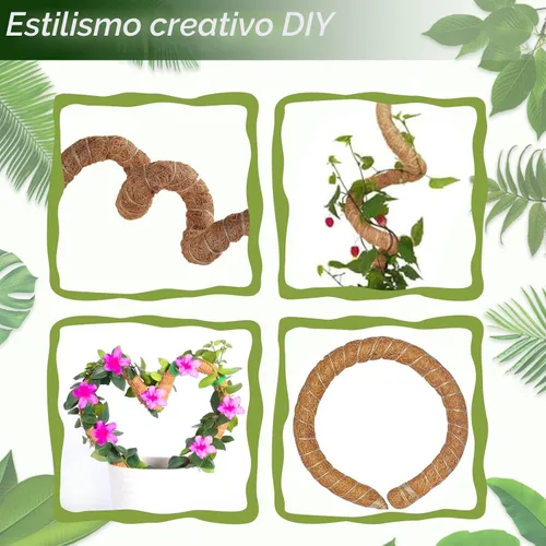 Miniatura 5 de Poste de musgo de 60 pulgadas para plantas Monstera, postes de musgo altos y flexibles para plantas trepadoras de interior, palos grandes hechos a