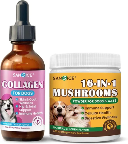 Hongo de cola de pavo para perro con MSM para la salud de las articulaciones, hongo para perros y gatos, bultos y protuberancias, colágeno para la