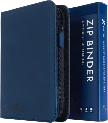Miniatura 12 de Vault X Carpeta de 4 bolsillos con cremallera para tarjetas, 160 tarjetas, material de álbum Exo-Tec premium, 20 páginas de carga lateral, carpeta