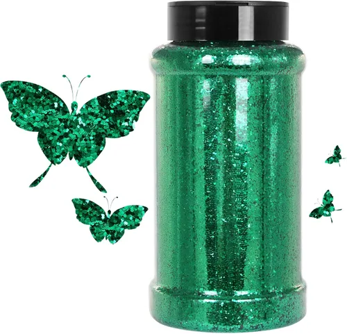 Miniatura 25 de Purpurina blanca ultrafina, 16 oz (1 lb), purpurina fina para manualidades de resina, uñas, vasos, slime, cosméticos y decoración de festivales