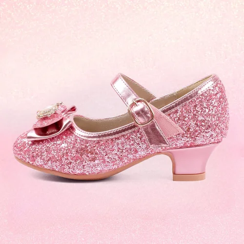 Miniatura 3 de PANDANINJIA Zapatos de vestir para niñas, zapatos Mary Jane para niñas, tacones bajos para niñas pequeñas, flores, boda, fiesta, escuela