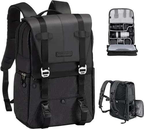 K&F Concept Mochila para Cámara, Bolsas de Cámara para Fotógrafos Cámaras Dslr Compatible con Canon Nikon Sony DJI Mavic Drone, Bolsa de Gran