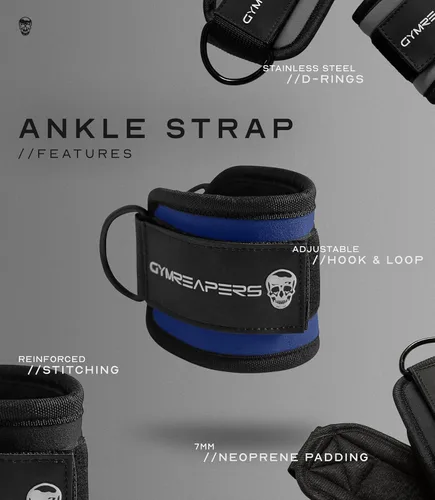 Miniatura 5 de Gymreapers - Correas de tobillo para Kickbacks en máquinas de cable, entrenamientos de glúteos, ejercicios de la parte inferior del cuerpo - Correas
