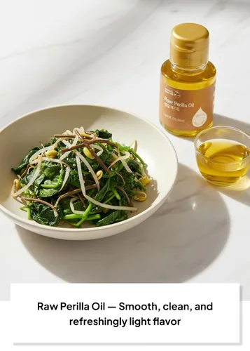 Miniatura 4 de Juego de Aceite de Perilla Coreano K FOOD en Mini (2 × 50 ml / 1.69 fl oz), Aceites de Perilla Prensados en Frío Crudos y con Sabor a Frutas Secas