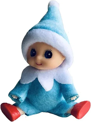 Miniatura 2 de WULEEUPER - Muñeca pequeña de elfo bebé Decoración navideña de elfo en miniatura Regalo para recién nacido Muñecas de bebé que crecen con pies
