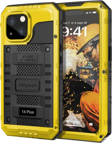 Miniatura 29 de Mitywah Funda impermeable para iPhone 7/iPhone 8 / iPhone SE 2020, funda de metal resistente de grado militar, protección de cuerpo completo