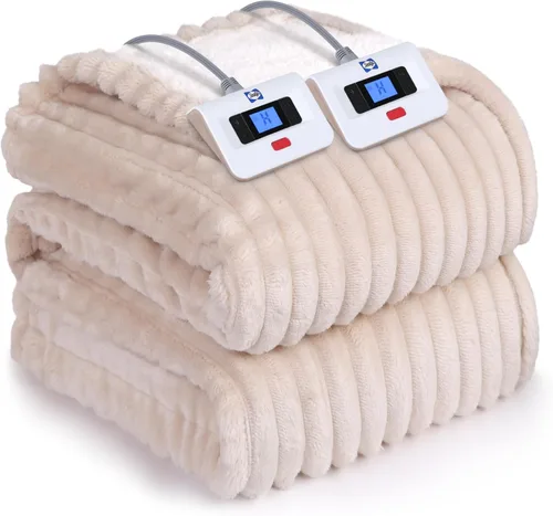 Miniatura 10 de Sealy - Manta eléctrica térmica con funda, manta térmica de 50 x 60 pulgadas, 6 niveles de calor y protección contra sobrecalentamiento con apagado