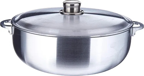 Miniatura 2 de 9999-11 Uniware Heave Duty Calderón de aluminio con tapa de aluminio, plateado (10 cuartos de galón (9.5LT))