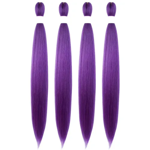 Miniatura 67 de Cabello trenzado preestirado de 10 pulgadas, 4 paquetes, extensiones de cabello corto para trenzas, cabello sintético preestirado #1 (negro azabache)
