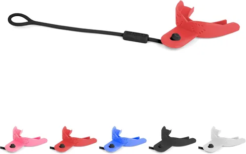 Miniatura 9 de SISU Protector bucal Tether - Protección preformada con correa para fútbol, hockey, lacrosse, deportes de casco enjaulado – Remoldable hasta 20