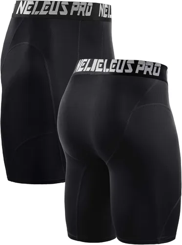 Miniatura 2 de NELEUS Paquete de 3 pantalones cortos de compresión para hombre