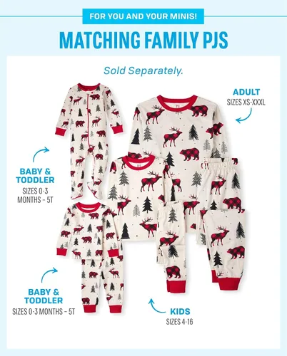Miniatura 2 de The Children's Place - Conjunto de pijama de Navidad a juego para la familia, ajuste cómodo, 100% algodón, adulto, niño grande, niño pequeño, bebé